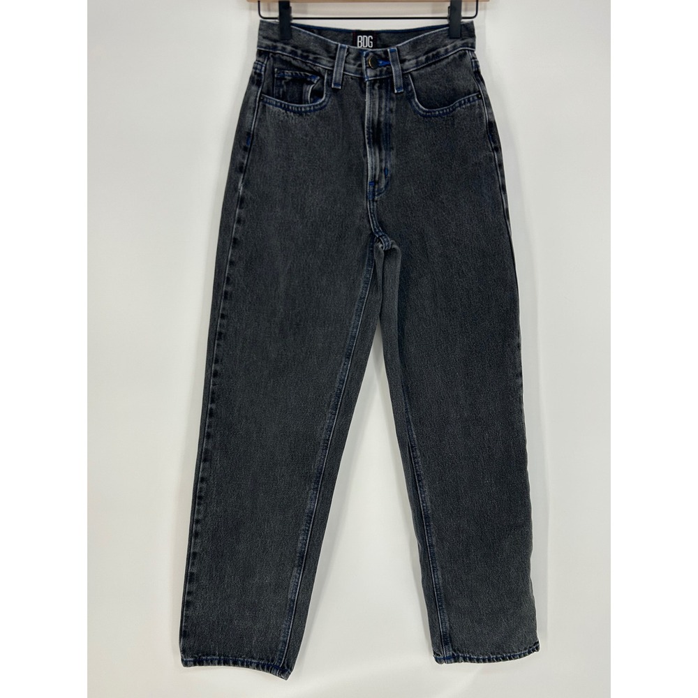 BDG Urban Outfitters High-Rise Baggy Black Jeans Blue Stitching- Women's Sz 25